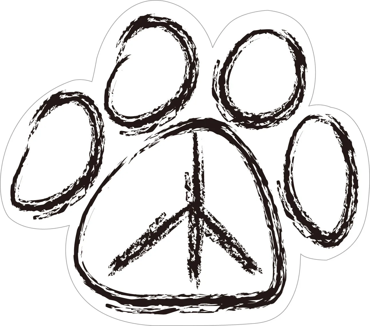 Peace Paws Decals