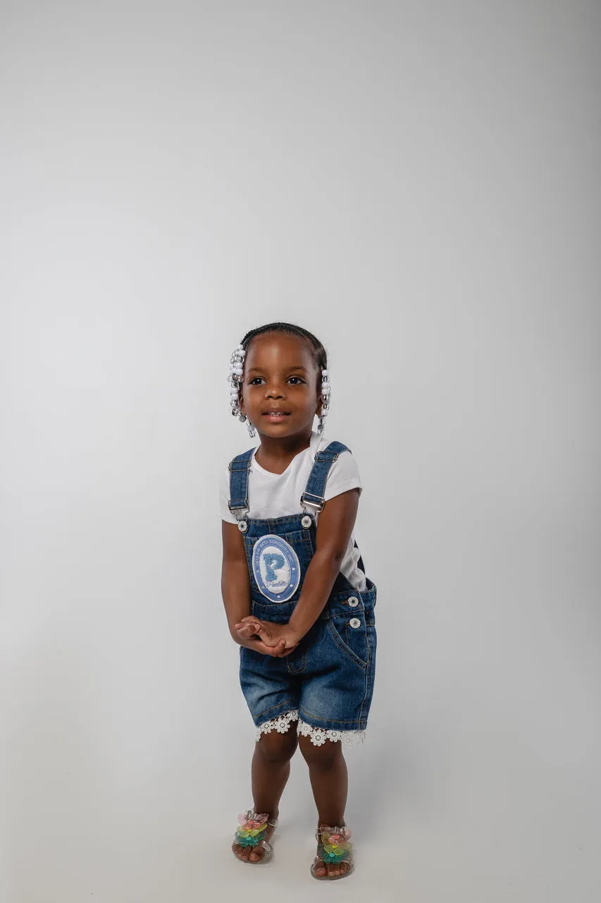 Pearlette - Denim Lace Overalls