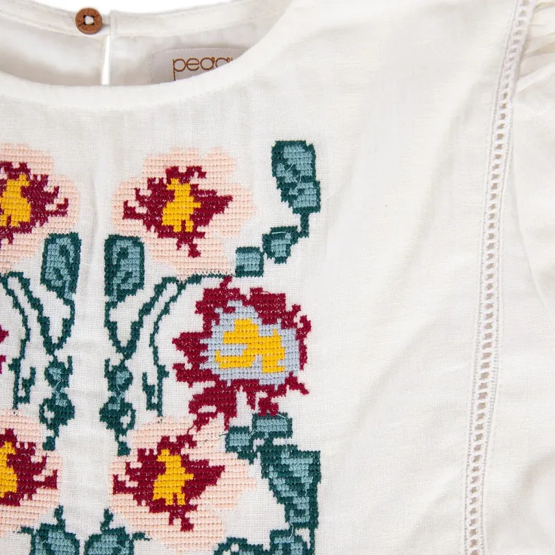 Peggy Hettie Dress - White