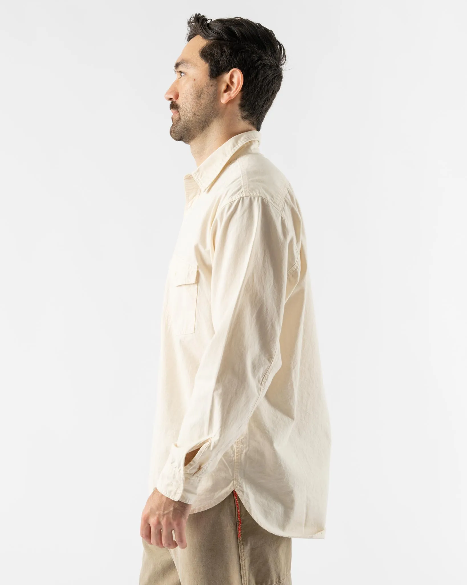 Pilgrim Surf   Supply Rucker Chambray Shirt in Natural