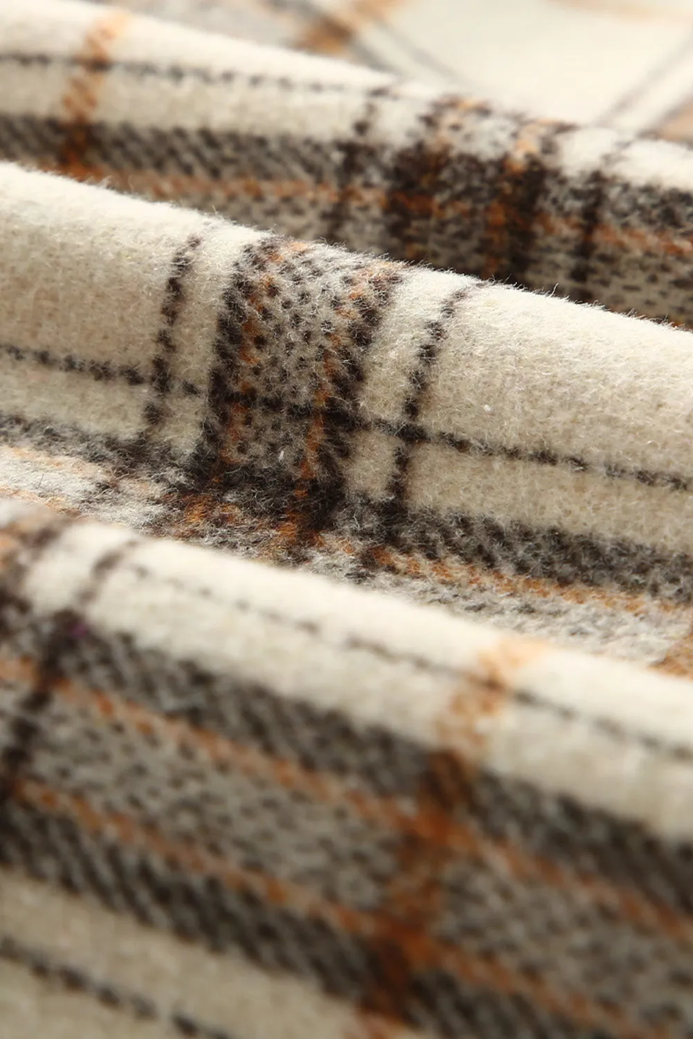 Plaid Contrast Corduroy Jacket