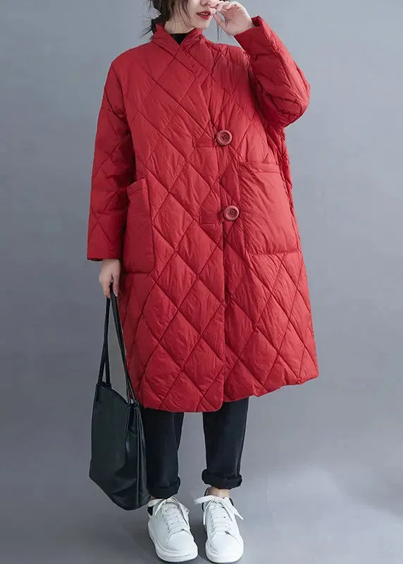 Plus Size Cotton Filled Long Parka