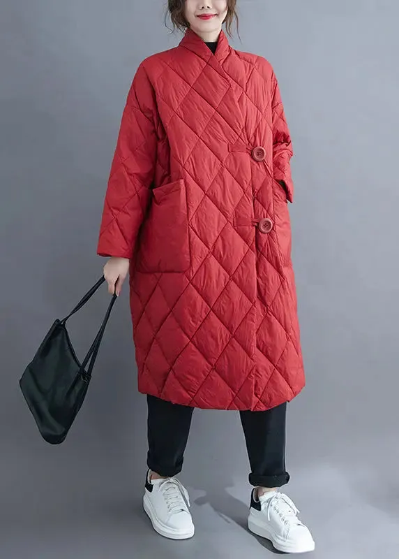 Plus Size Cotton Filled Long Parka