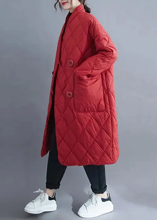Plus Size Cotton Filled Long Parka