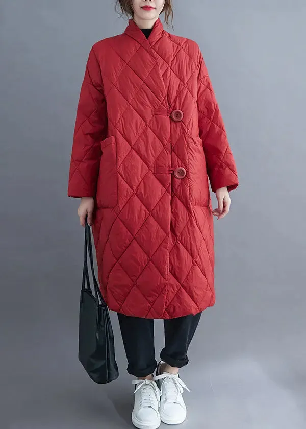 Plus Size Cotton Filled Long Parka