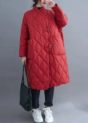 Plus Size Cotton Filled Long Parka