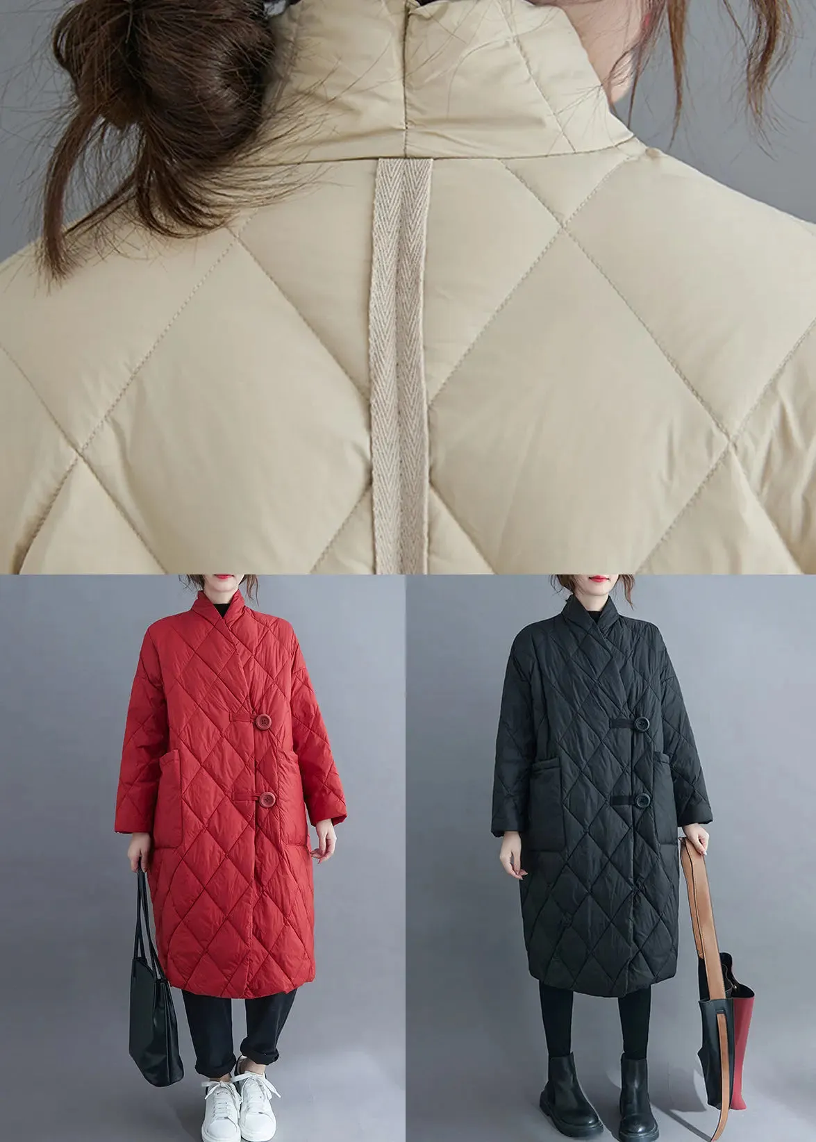 Plus Size Cotton Filled Long Parka
