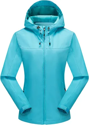 Plus Size Windbrezker Jackets Women Waterproof Rain Jackets Full Zip Rain Coats with Pockets Winter Jackets Outwear