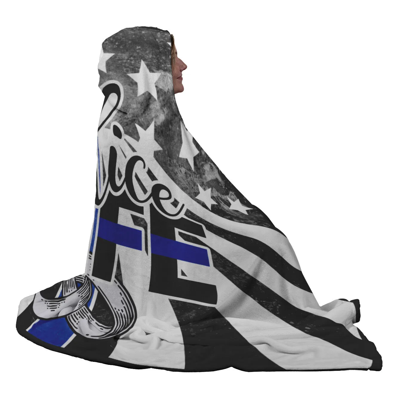 Police Wife Hooded Blanket
