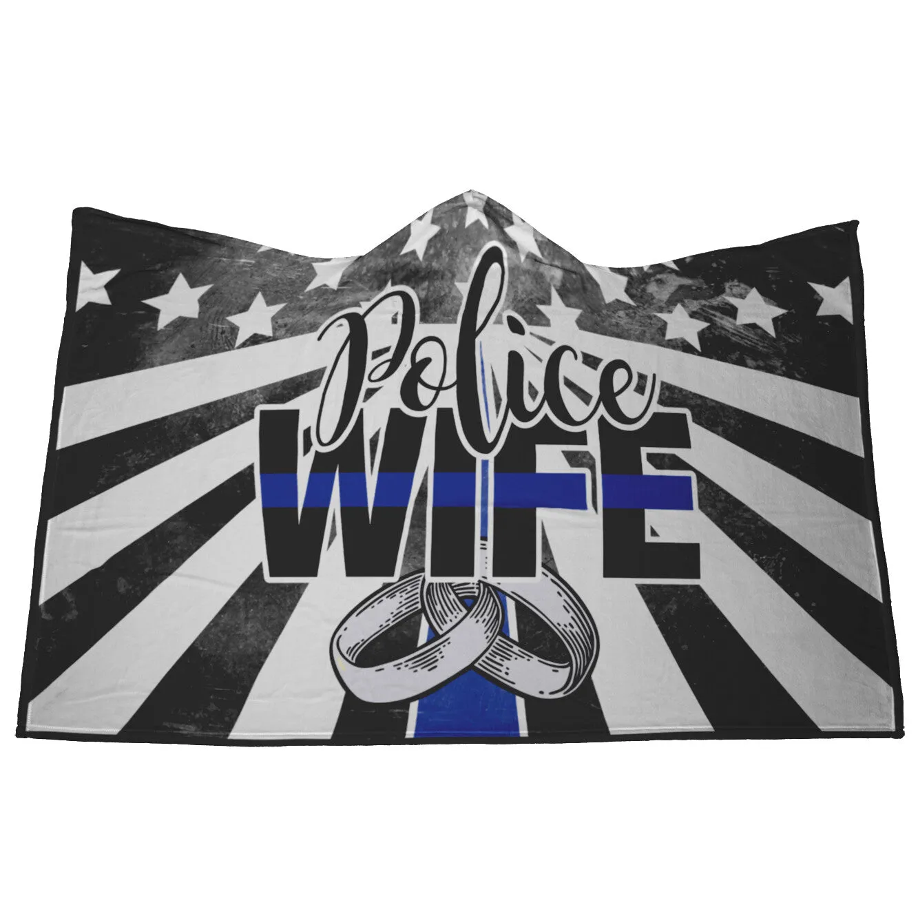 Police Wife Hooded Blanket
