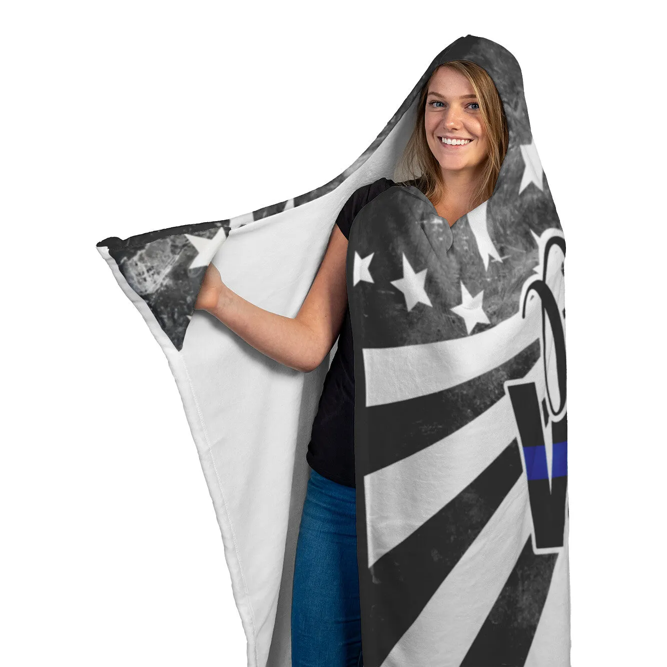 Police Wife Hooded Blanket