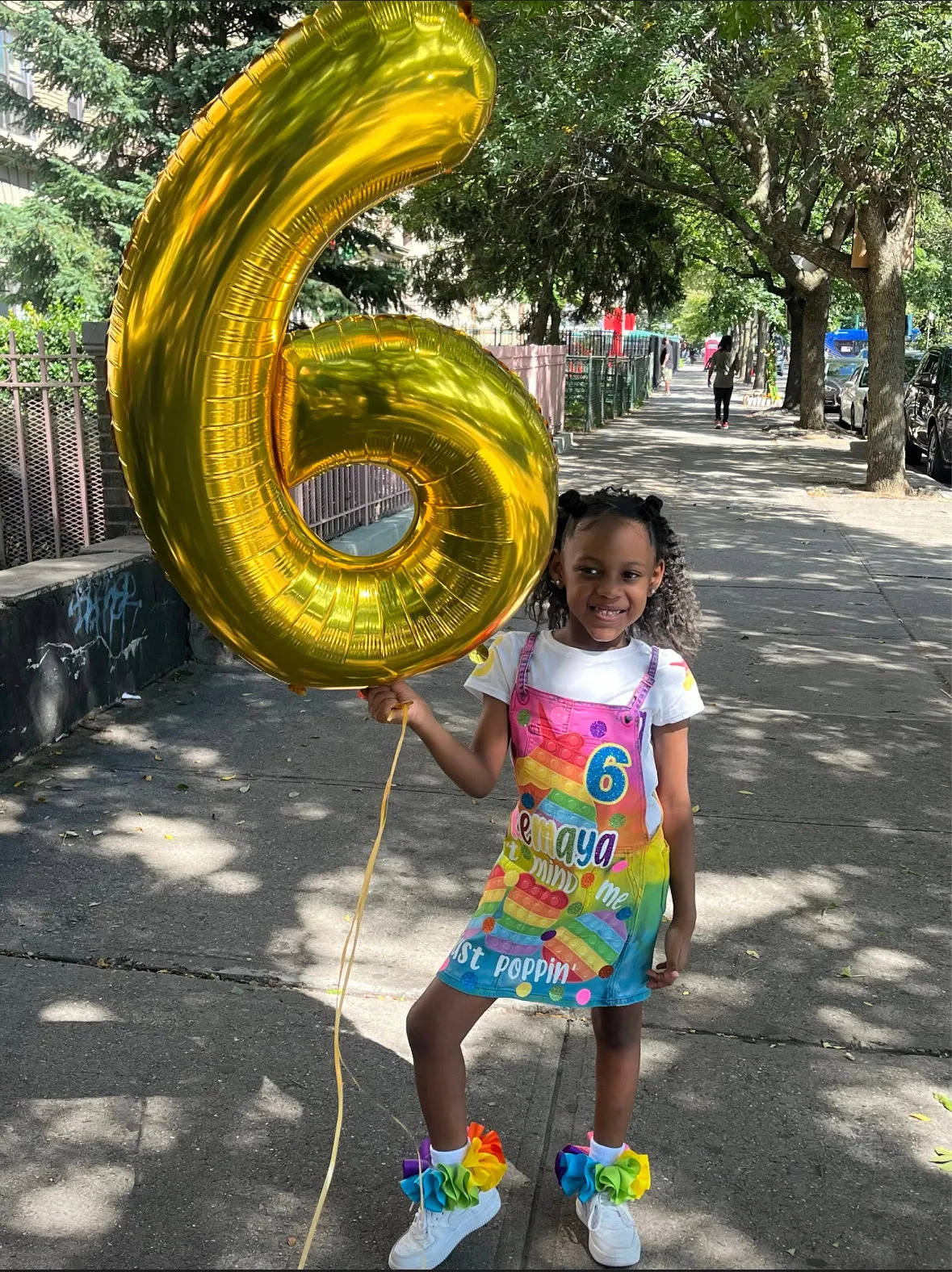 Pop it Birthday Girl Overalls Custom Denim Poppin Birthday Outfit Rainbow