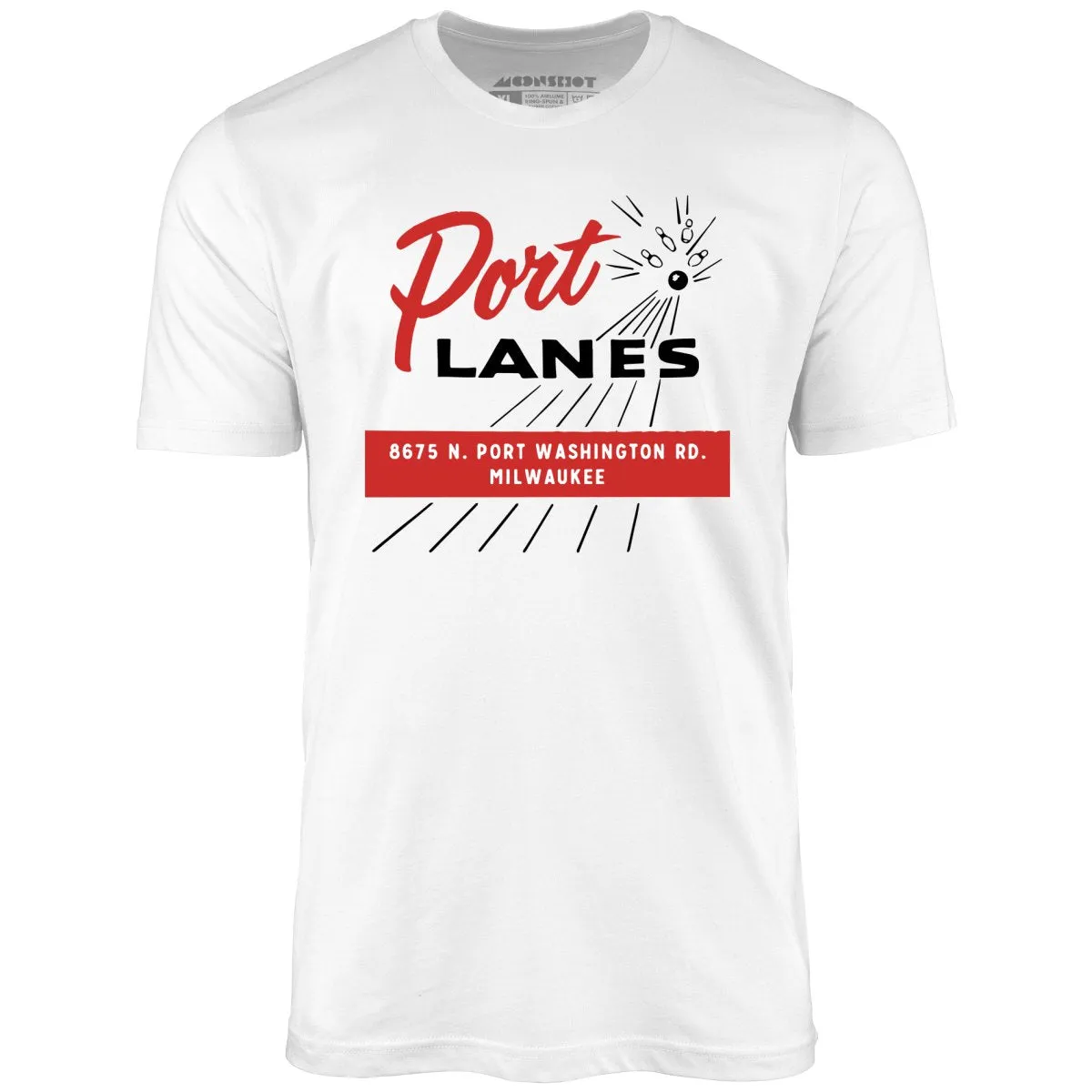 Port Lanes - Milwaukee, WI - Vintage Bowling Alley - Unisex T-Shirt