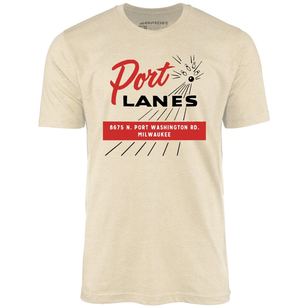 Port Lanes - Milwaukee, WI - Vintage Bowling Alley - Unisex T-Shirt