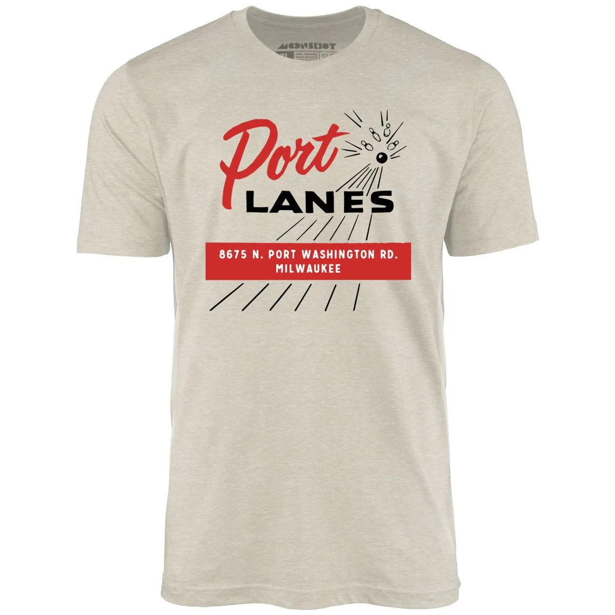 Port Lanes - Milwaukee, WI - Vintage Bowling Alley - Unisex T-Shirt