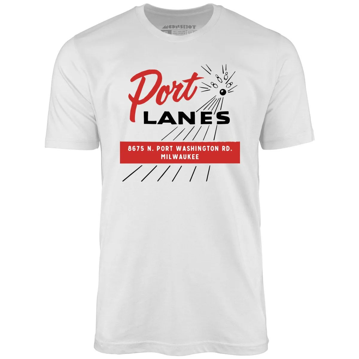 Port Lanes - Milwaukee, WI - Vintage Bowling Alley - Unisex T-Shirt