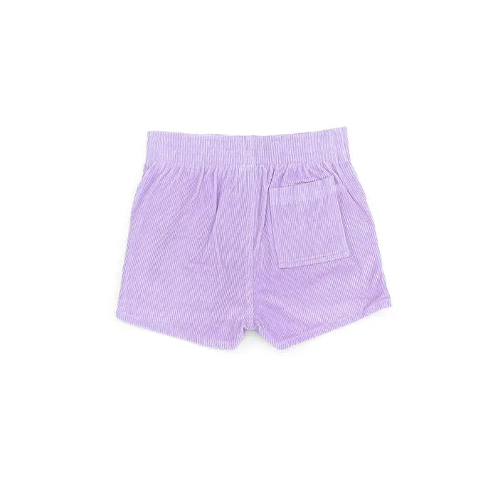 Powder Purple Retro Corduroy Shorts