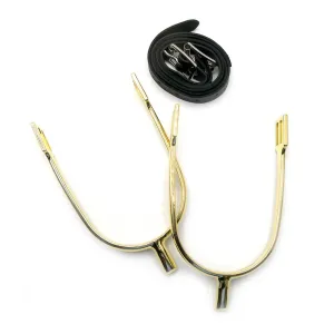 Prince of Wales Military Gold Spurs with Straps - Pair