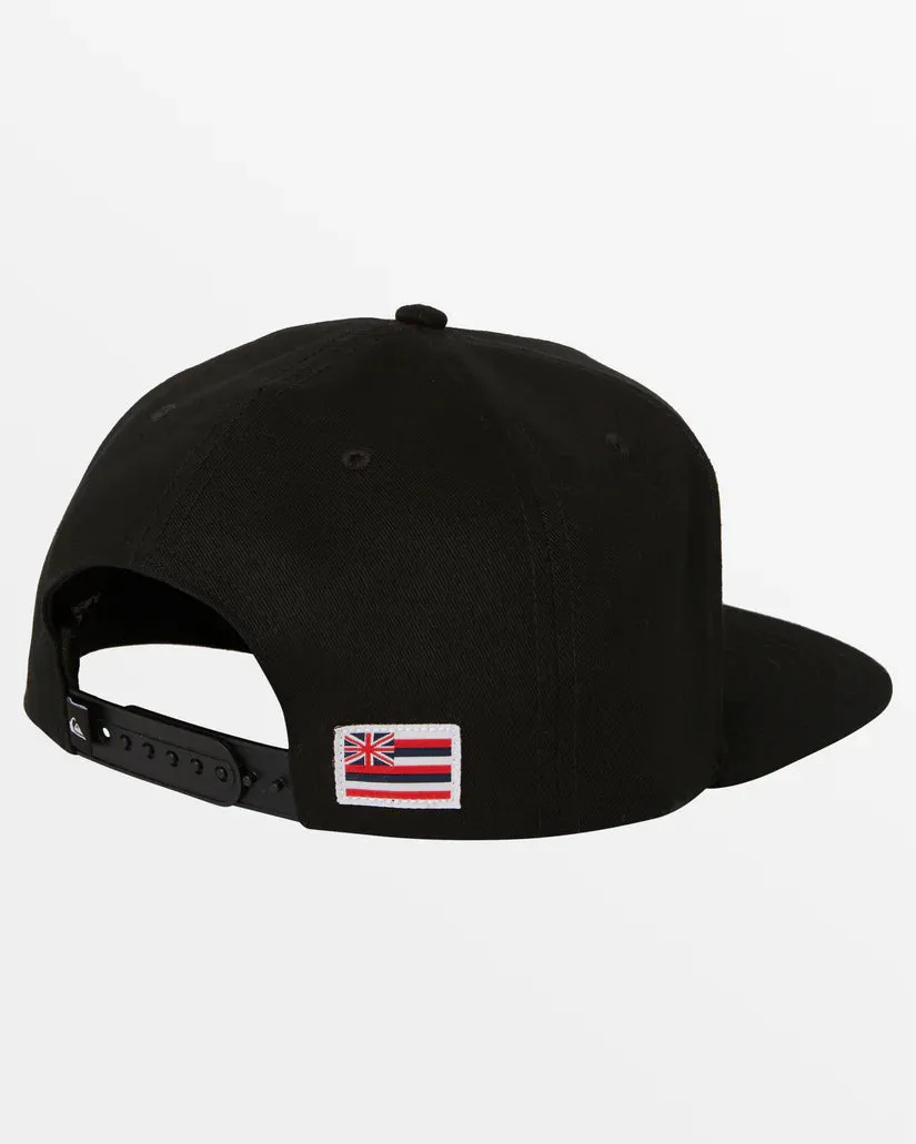 QUIKSILVER TAPA HAWAII PLAINS SNAPBACK HAT - BLACK (BOAR)