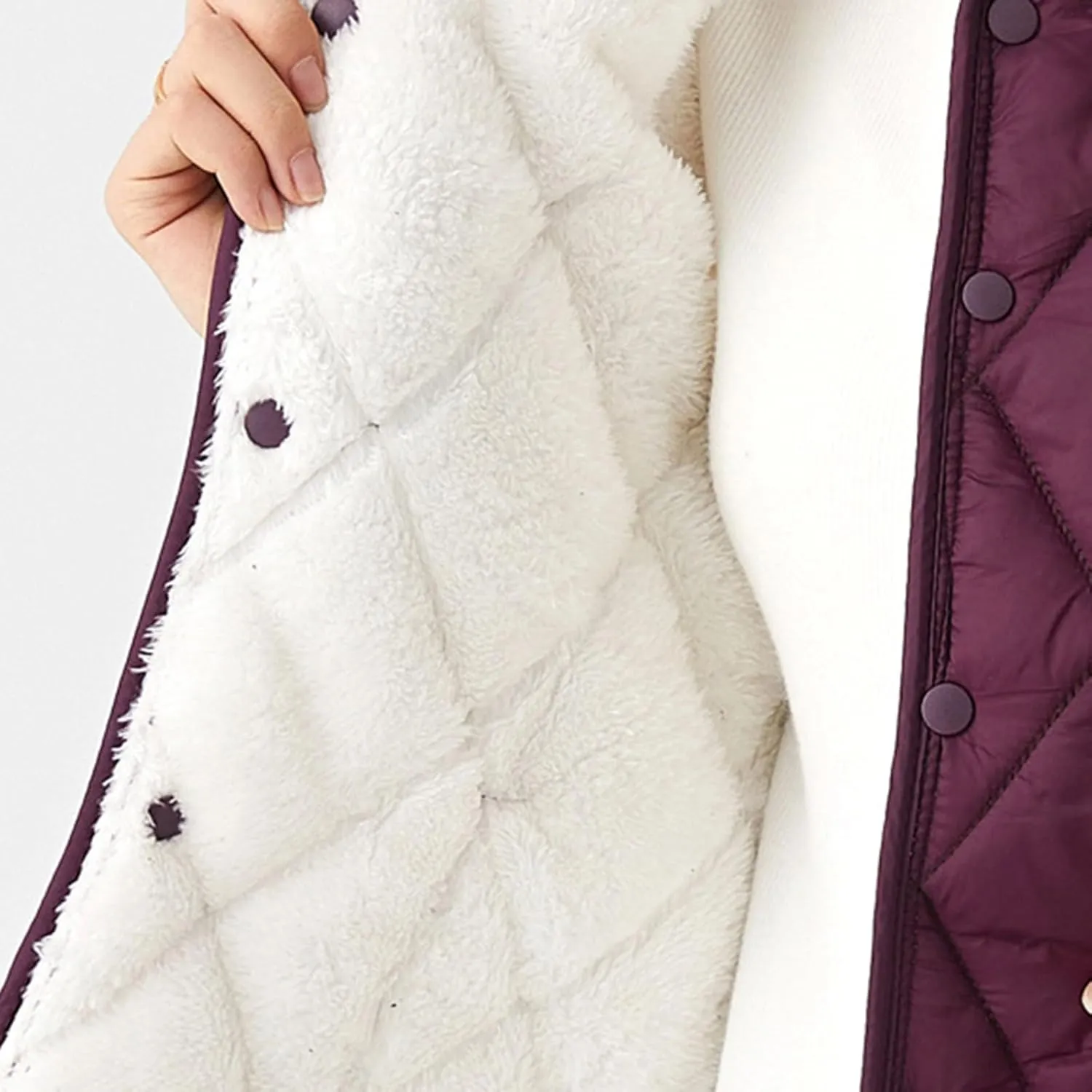 Quilted Jackets for Women Lightweight Short Sleeve Petite Puffer Down Jacket Parkas Button Fleece Sherpa Winter Coat