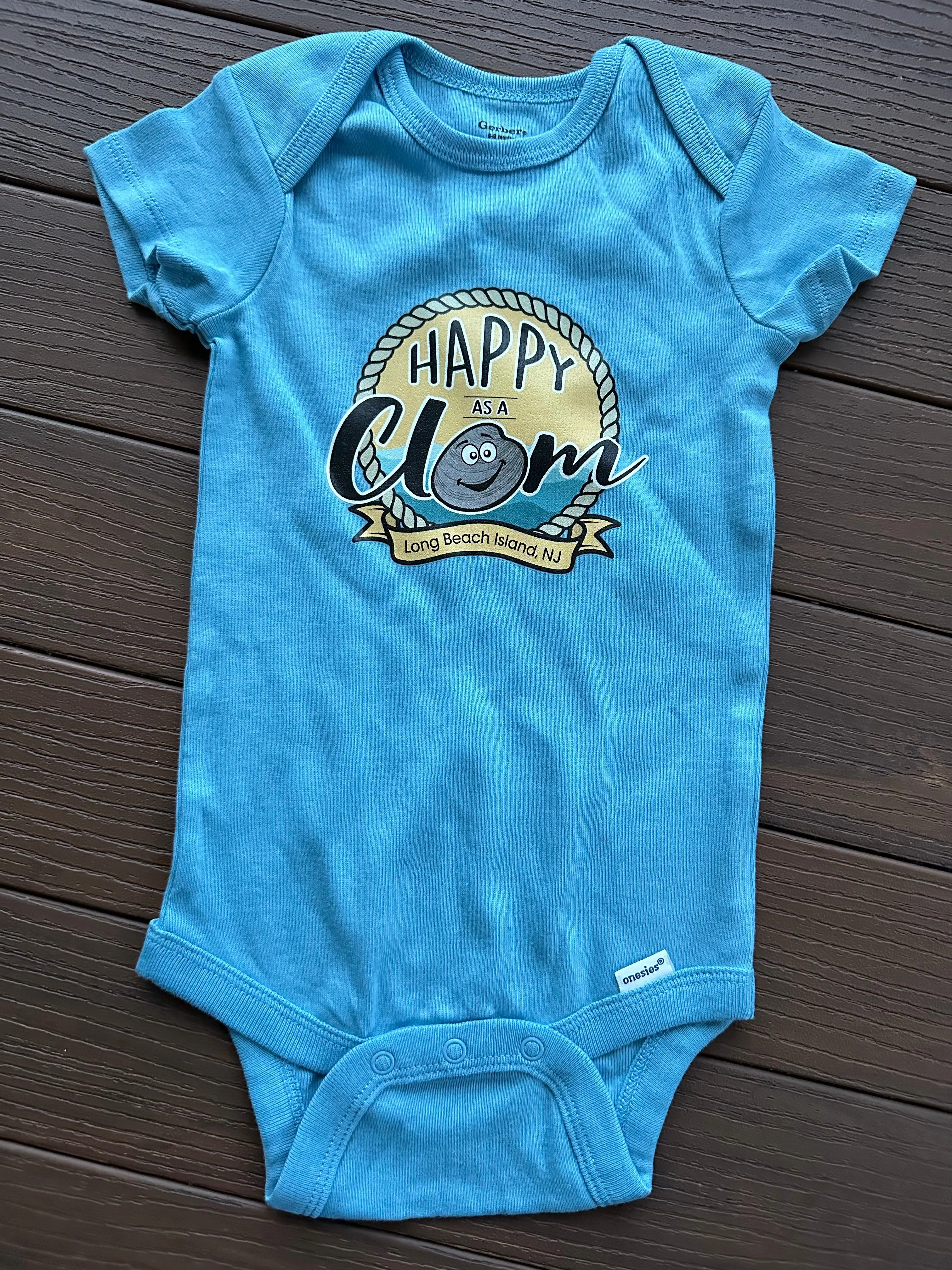 "Happy as a Clam" -LBI Onesies and T-Shirts