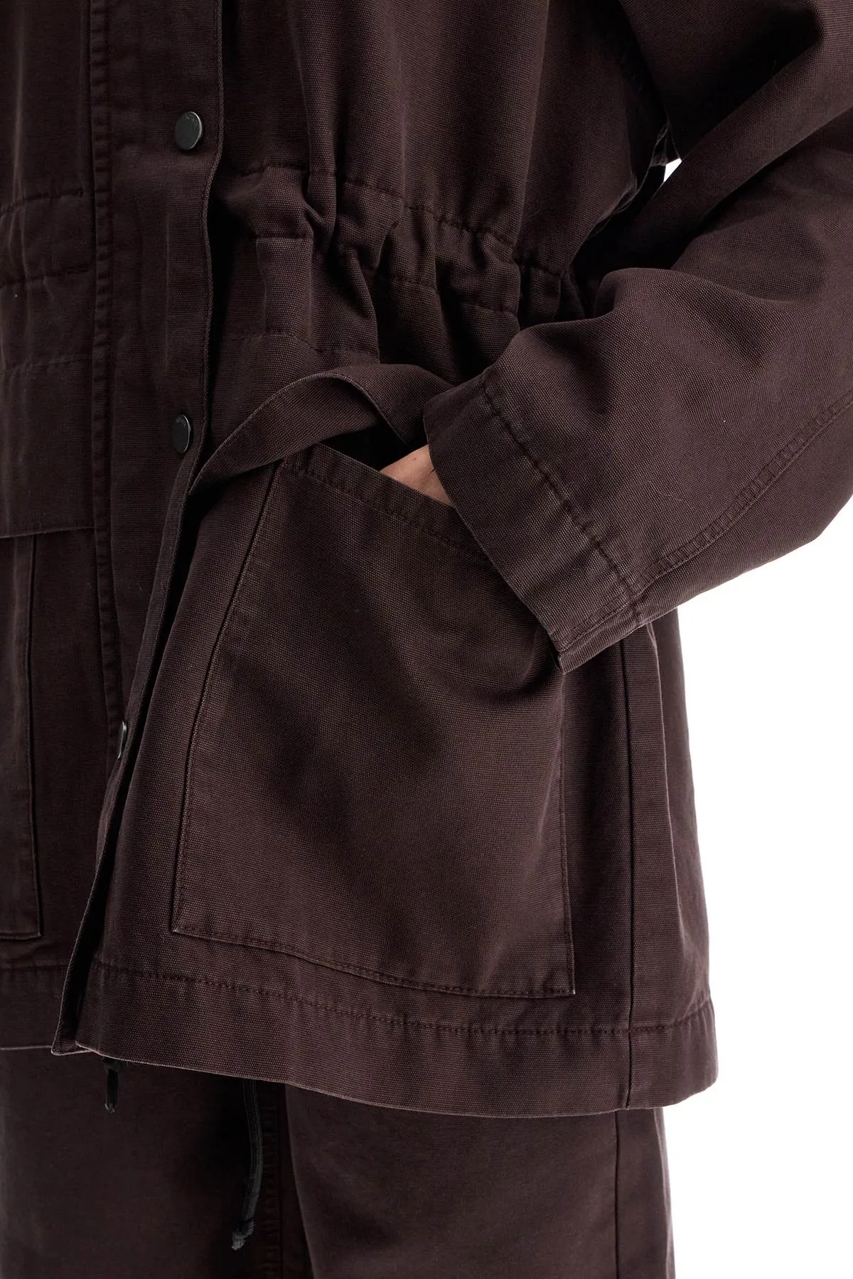 "oversized jacket with embroidered 113360578 CHOCOLATE PLUM (BROWN)
