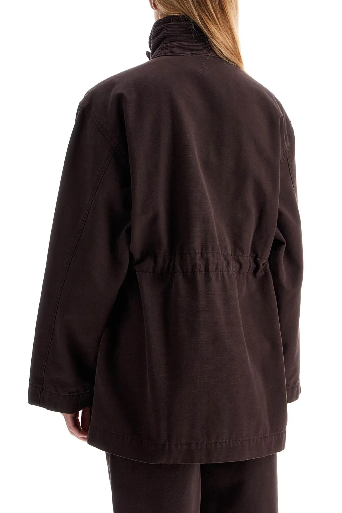 "oversized jacket with embroidered 113360578 CHOCOLATE PLUM (BROWN)
