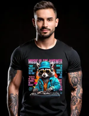 Raccoon DJ Art Exclusive T-Shirts | GM TM