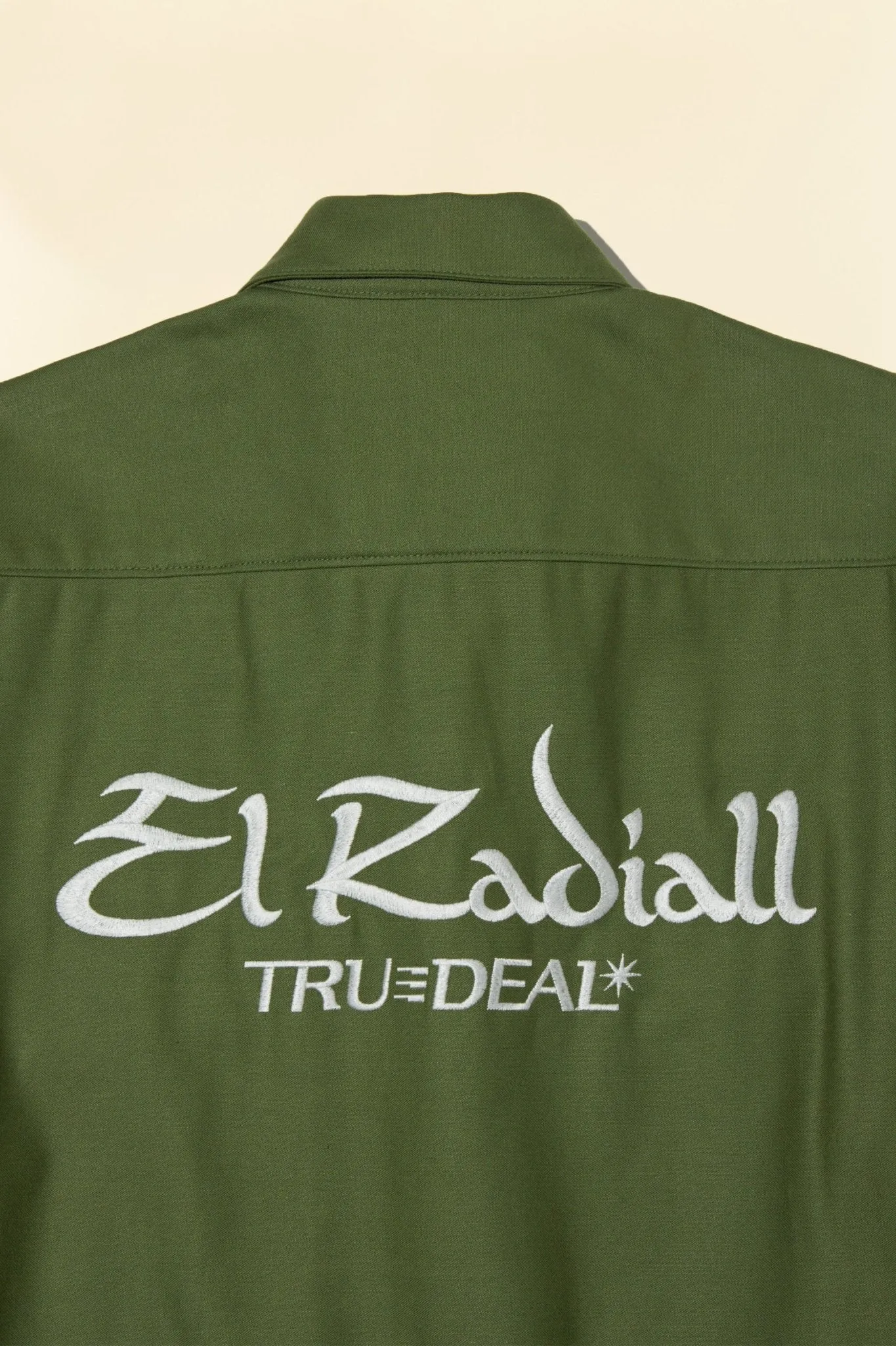 Radiall Hammond Open Collared L/S Shirt - Military Green