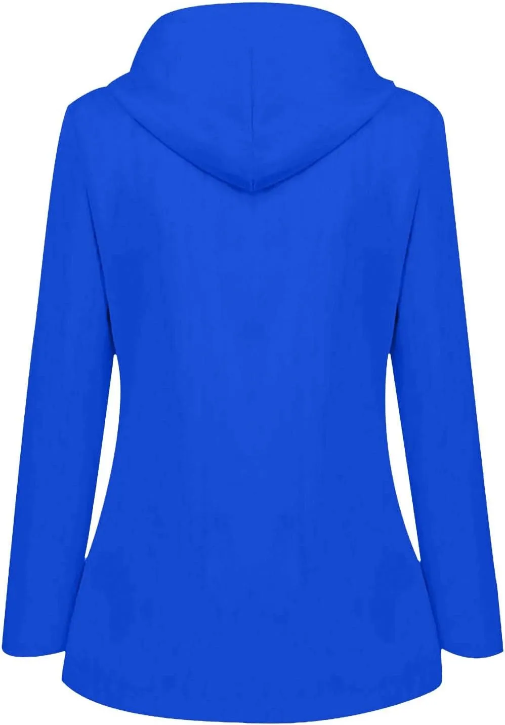 Rain Jacket Women Waterproof Active Outdoor Rain Coat Lightweight Zip Up Plus Size Wind Breaker Jacket with Hood