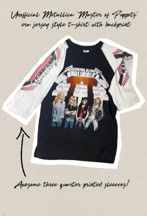 Rare unofficial circa 1986 Metallica 'Master Of Puppets' sleeve print t-shirt - XS