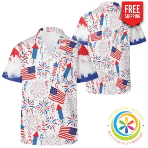 Red White & USA! Hawaiian Casual Shirt
