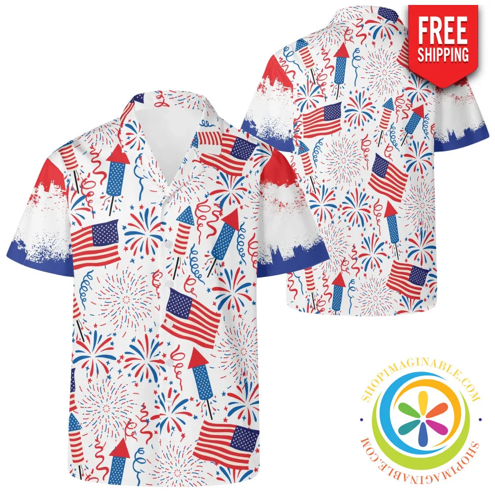 Red White & USA! Hawaiian Casual Shirt