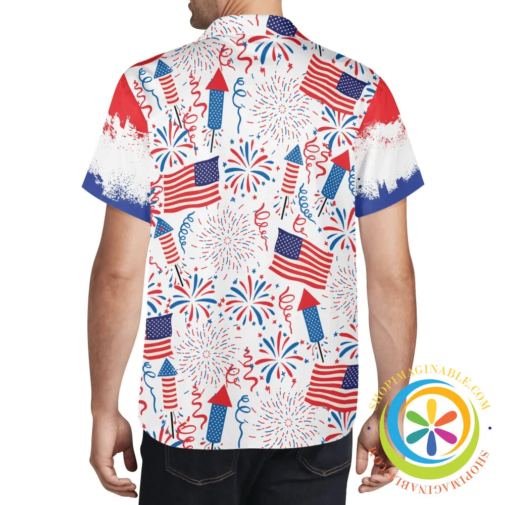 Red White & USA! Hawaiian Casual Shirt
