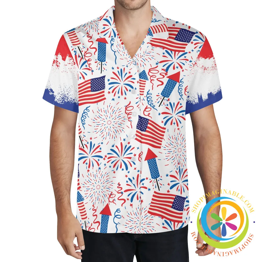 Red White & USA! Hawaiian Casual Shirt