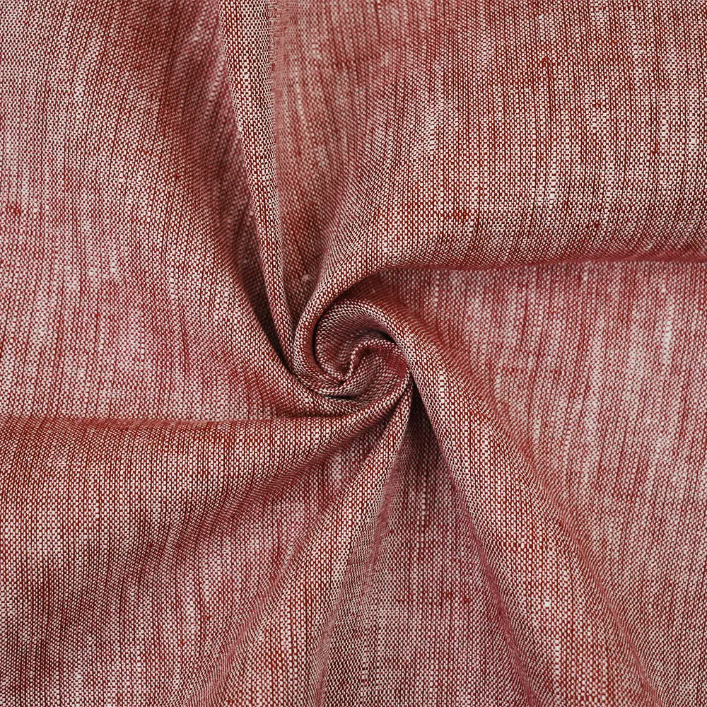 Red-White Spence Bryson Slub Texture Irish Linen Chambray Woven Fabric