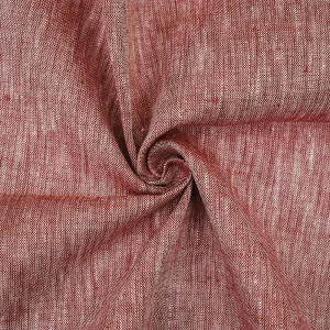 Red-White Spence Bryson Slub Texture Irish Linen Chambray Woven Fabric