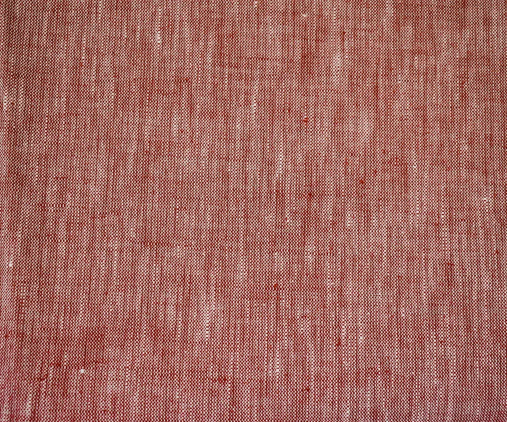 Red-White Spence Bryson Slub Texture Irish Linen Chambray Woven Fabric