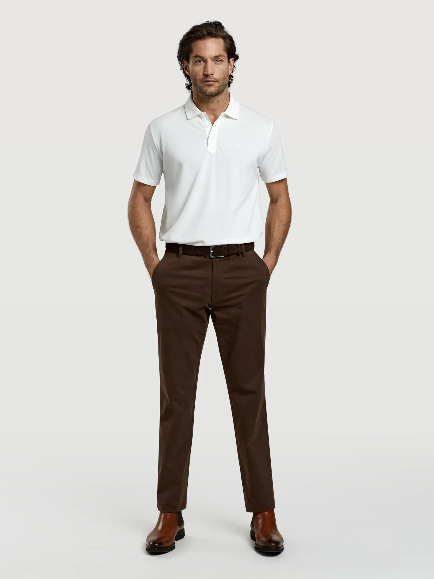 Regular fit basic chino trousers