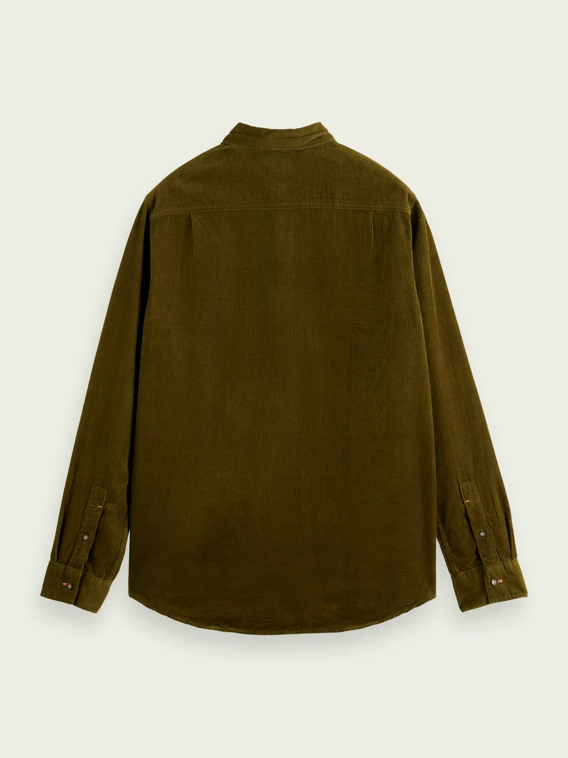 Regular Fit Cotton Corduroy Shirt (Military)