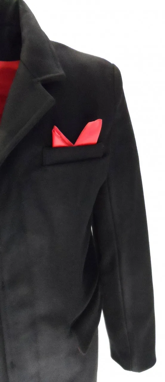Relco Mens Mod Coat/Overcoat With Red Lining 80% Wool Original Cut