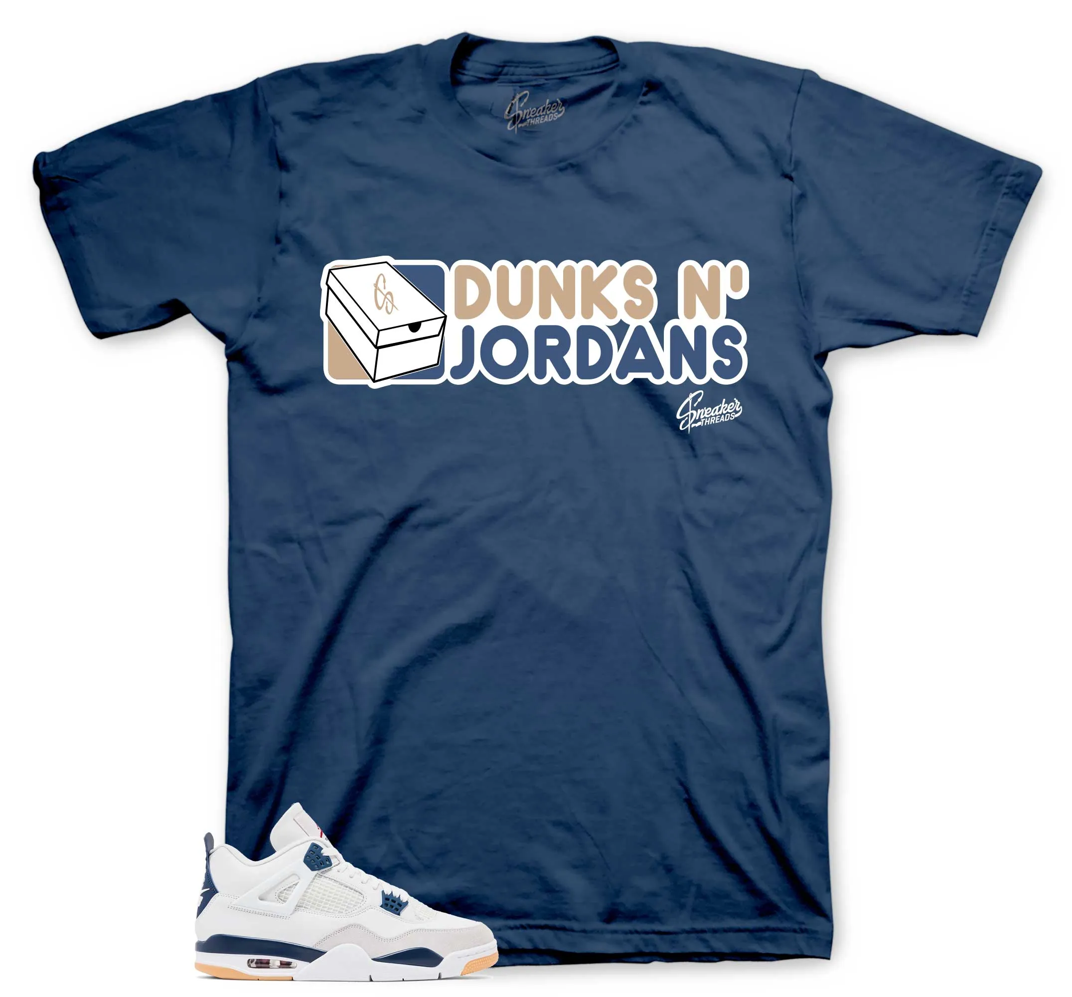Retro 4 SB Navy Dunks N Jordans Shirt