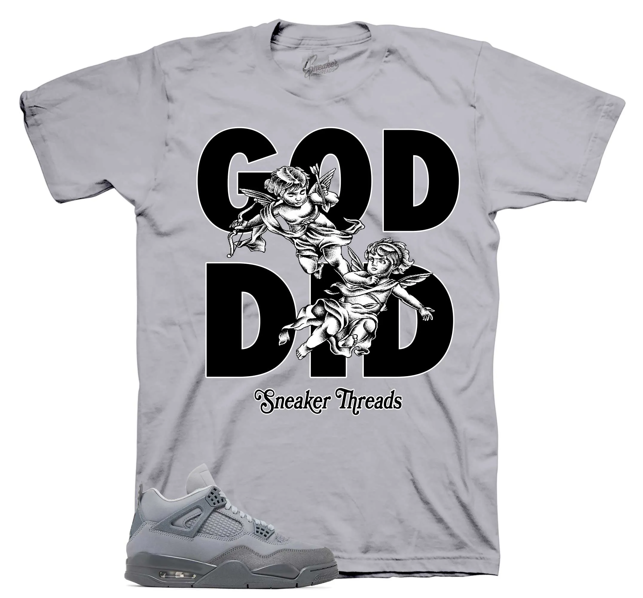 Retro 4 Wet Cement God Did Shirt