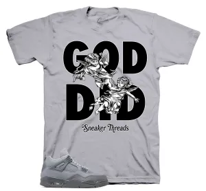 Retro 4 Wet Cement God Did Shirt