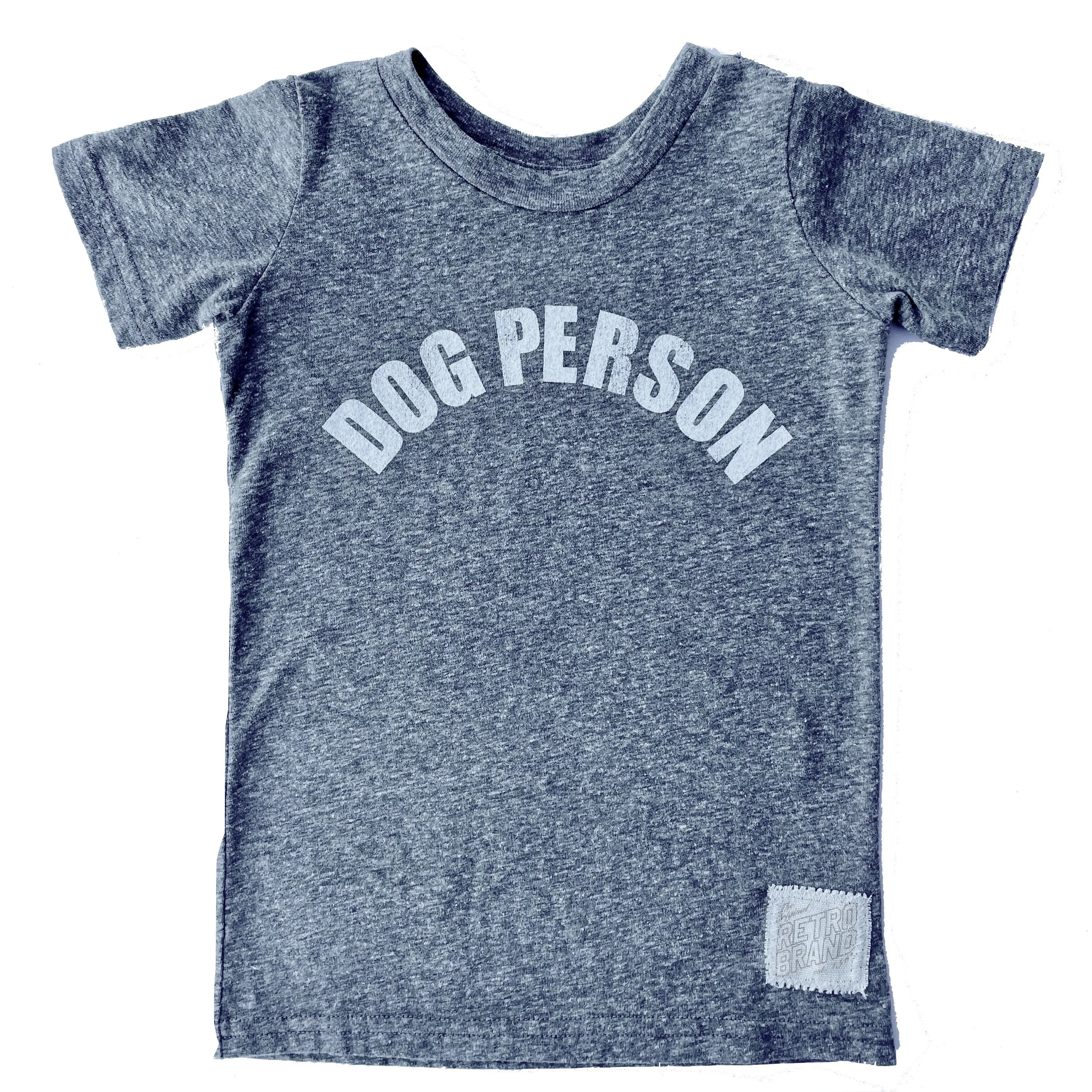 Retro Brand - Dog Person SLIM Tee in Heather Grey
