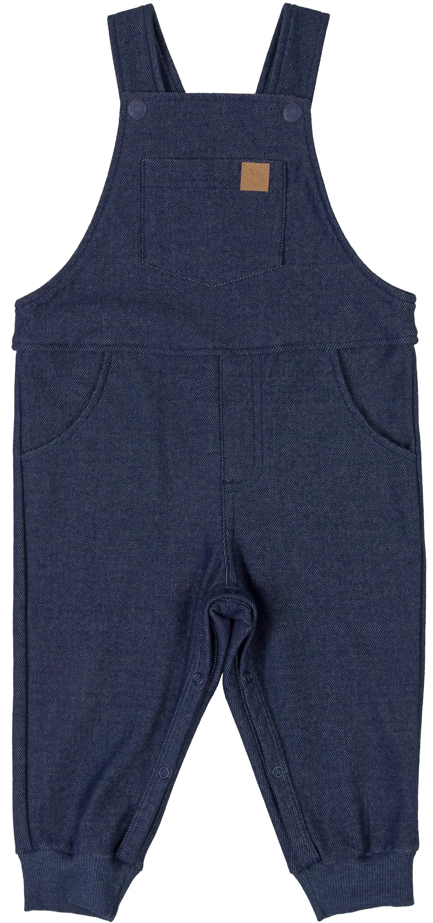 Ribbed Top & Denim Overalls