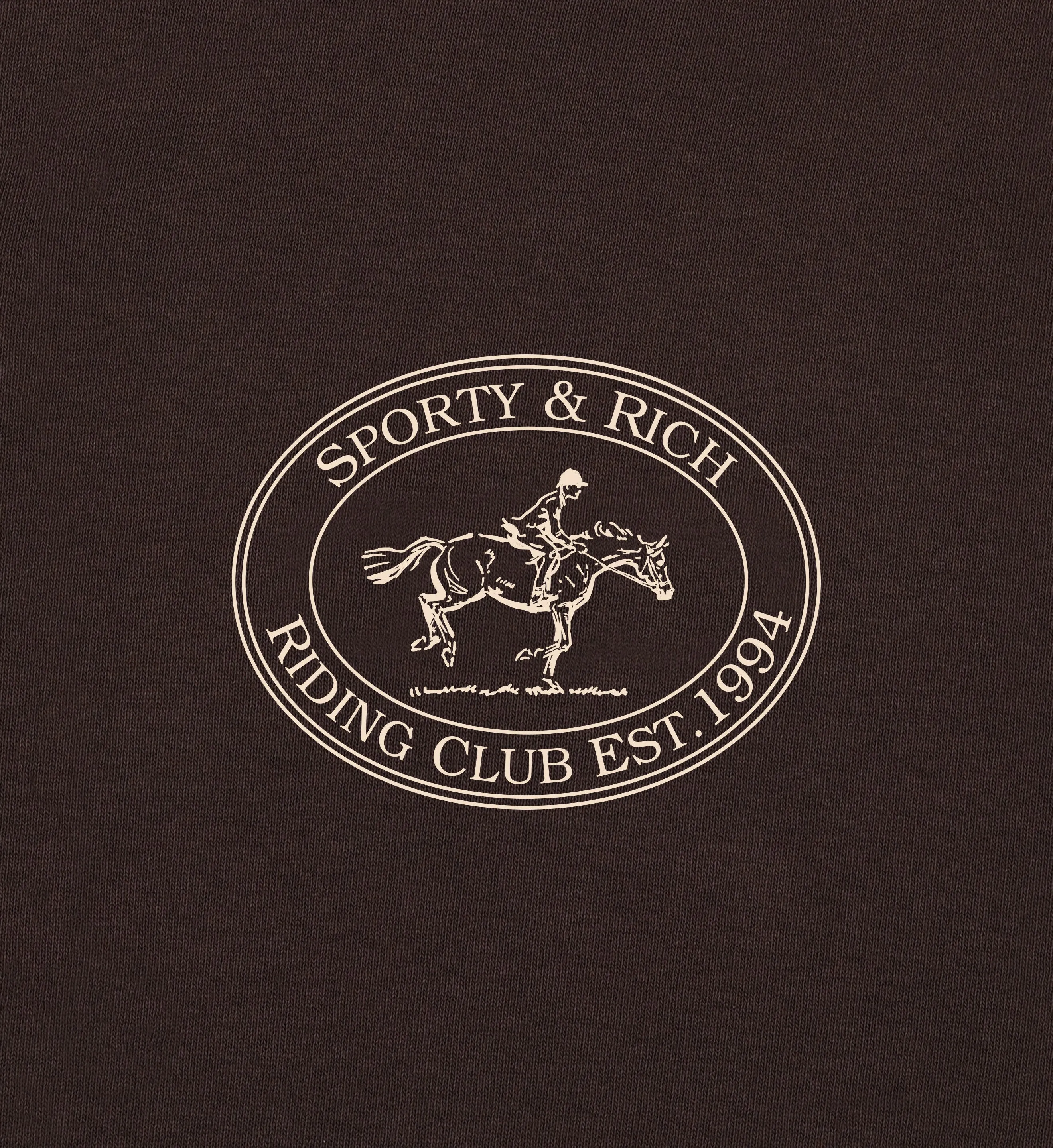 Riding Club Crewneck - Chocolate/Cream