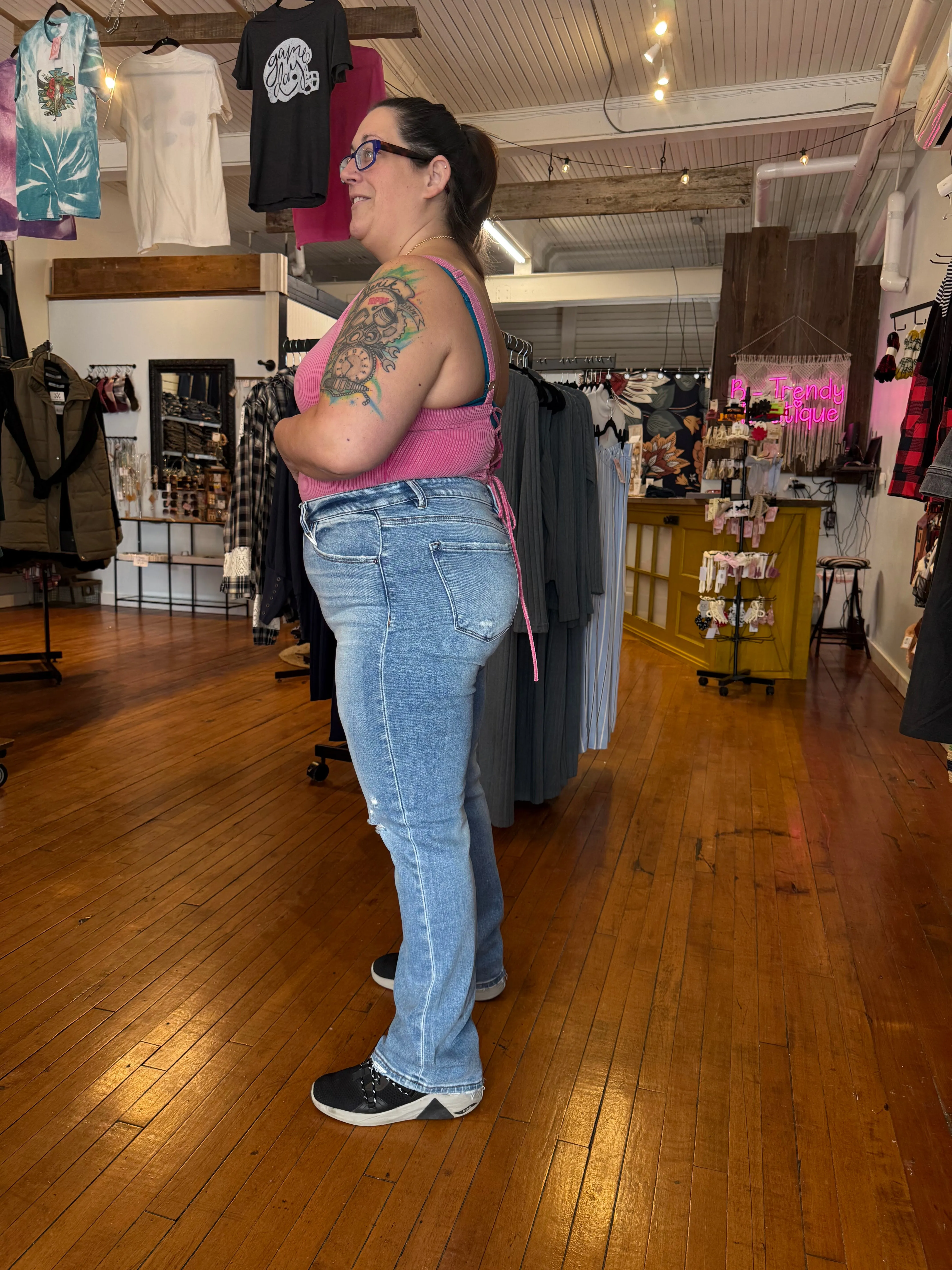 RISEN - HANNAH STRAIGHT LEG DENIM JEANS