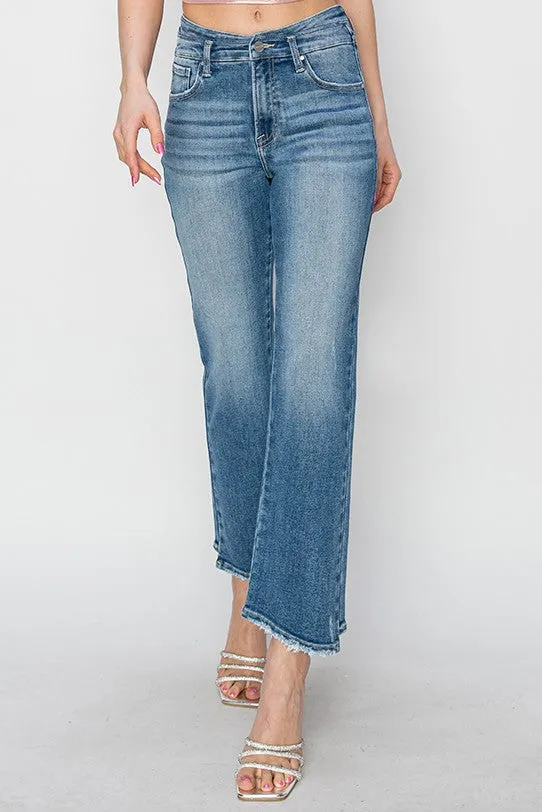 Risen High Rise Slim Straight Jeans