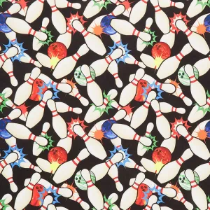 Rock 'N Bowl - Bowling Pins with Balls Black Yardage
